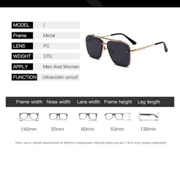 SPADEACES Unisex Kids Black Lens & Gold-Toned Square Sunglasses with image 2