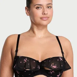 Victoria's Secret Floral Printed Medium Coverage Underwired Balconette Bra-image-3