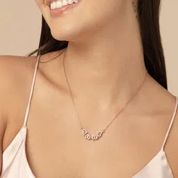 inites Love AD Nug Studed Multi Wearing Magnetic Heart Clover 4 Leaf Design Pendant Necklace Locket image 4