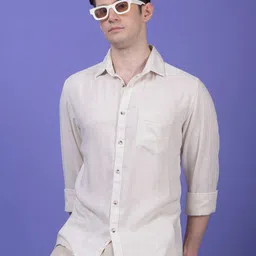 Crimsoune Club Classic Slim Fit Spread Collar Casual Shirt-picture-10