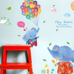 Asian royal Blue & Brown Cartoon Printed Anti-Oil Wall Sticker-picture-46