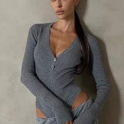 StyleCast x Revolte V-Neck Long Sleeve Bodysuit-image-91