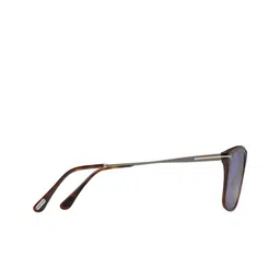 Tom Ford Men Blue Lens & Brown Rectangle Sunglasses with image 4