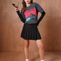 The Roadster Lifestyle Co Printed Oversized Fit T-shirt image 4