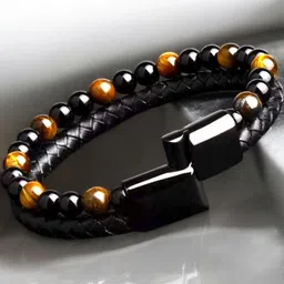 APUNKA D FASHION Unisex Black Bracelet-picture-19