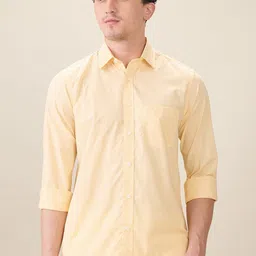 ColorPlus Men Tartan Checked Spread Collar Pure Cotton Casual Regular Fit Shirt-picture-23