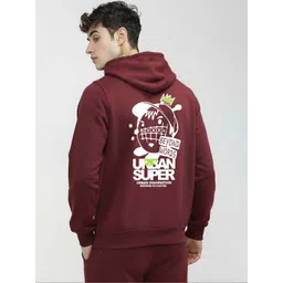 SLOWLORIS Men Printed Hooded Sweatshirt image 5