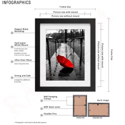 random Classic (Set Of 15) Black MDF Collage Photo Frames image 5
