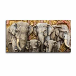 vibecrafts Better Eyes Grey Canvas Framed Wildlife Art Print image 4