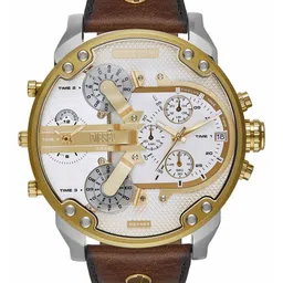 DIESEL Mr. Daddy 2.0  Men Dial & Leather Textured Straps Analogue Chronograph Watch DZ7483-picture-11