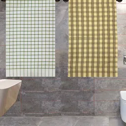 Multicolor 100% Cotton Patterned 220 GSM Bath Towels (set of 2) by Athom Living image 1