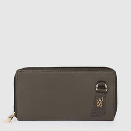 Baggit Women Charcoal Grey Solid Zip Around Wallet-picture-32