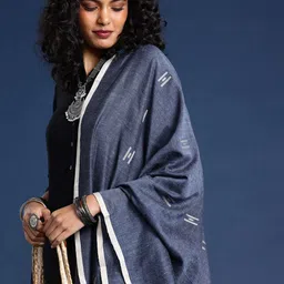 Taavi Geometric Woven Designed Pure Cotton Dupatta-picture-35