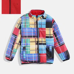 Okane Boys Colourblocked & Printed Reversible Padded Jacket-picture-39