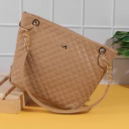 Metro Textured Structured Shoulder Bag With Quilted Style-picture-31