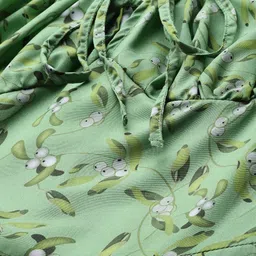 HERE&NOW Tropical Print Puff Sleeve A-Line Midi Dress image 4