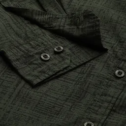 Roadster Men Olive Green Printed Casual Shirt image 3