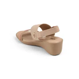 PEPPER Womens Peach Wedges Heels image 3