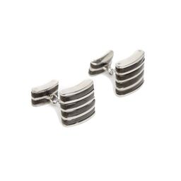 Yellow Chimes Men Black Silver Plated Sober Stainless Steel Cufflinks-picture-17