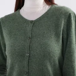 Rooted Green Wool Cardigan image 5