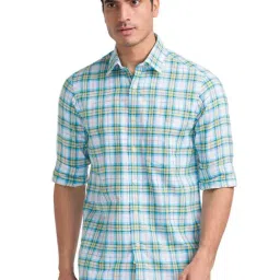 Colorplus Blue Tailored Fit Checks Shirt-picture-10