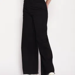 MADAME Black Flared Fit High Rise Jeans image 3