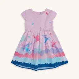 Pantaloons Junior Pink Cotton Printed Dress-picture-40