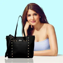 Lavie Roth Black Rivets Medium Shoulder Handbag image 3