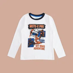 Pantaloons Junior Multicolor Cotton Printed Full Sleeves T-Shirt (Pack of 3) image 3