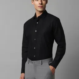 Luxure by Louis Philippe Jet Black Regular Fit Shirt image 3