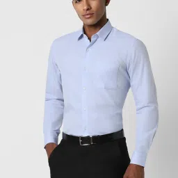 Peter England Blue Regular Fit Shirt image 3