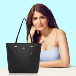 Lavie Yalta Lg Black Textured Medium Tote Handbag image 3