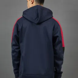 Club York Navy Fleece Regular Fit Colorblock Sweatshirt image 2
