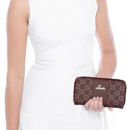 Lavie Mono Purple Printed Zip Around Wallet for Women image 3