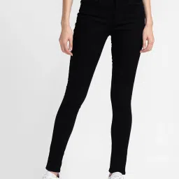 Spykar Black Cotton Skinny fit Jeans image 1