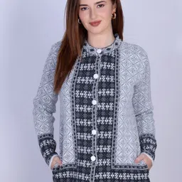 The Roadster Lifestyle Co Self-Design Round Neck Button Down Cardigan-image-18