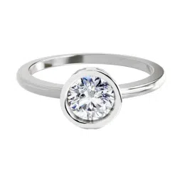 Sparkles 14k (585) White Gold Solitaire Lab Grown Diamond for Women-picture-32