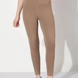 SHOWOFFFF Brown Cotton Lycra Solid Track Pants-picture-18