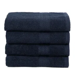 Creeva Classic Hand Towel Navy Blue Cotton Solid Hand Towel image 2