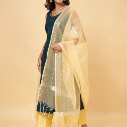 Rangmanch by Pantaloons Yellow Woven Pattern Dupatta image 3