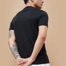 Forca By Lifestyle Black Cotton Regular Fit Printed T-Shirt image 2