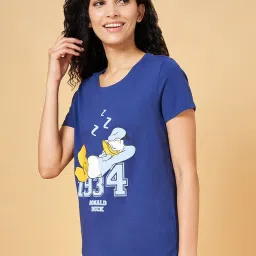 Dreamz by Pantaloons Navy Cotton Graphic Print T-Shirt image 3