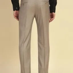 Cantabil Beige Regular Fit Solid Formal Trousers image 2