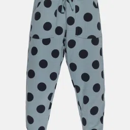 Kiddopanti Kids Blue Printed Trackpants image 1