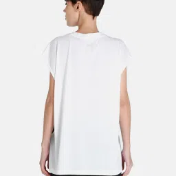 Puma White & Black Printed T-Shirt image 2