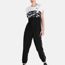 Puma White & Black Printed T-Shirt image 5