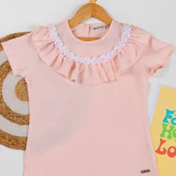 NINS MODA Kids Peach Solid Top image 3