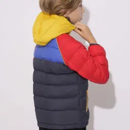 Jack & Jones Junior Boys Multicolor Color Block Full Sleeves Puffer Jacket image 2