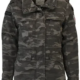 Woodland Green Printed Jacket-image-0