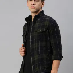 showoffff SHOWOFF Multicolor Regular Fit Check Jacket image 3